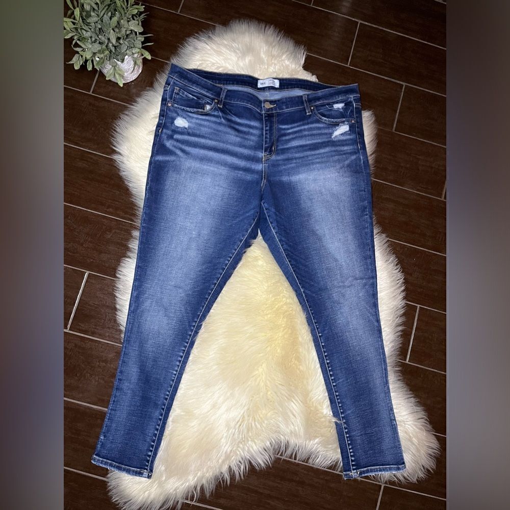 BKE Payton universal fit mid rise ankle skinny denim sz 38